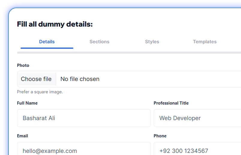 Resume Builder ss main